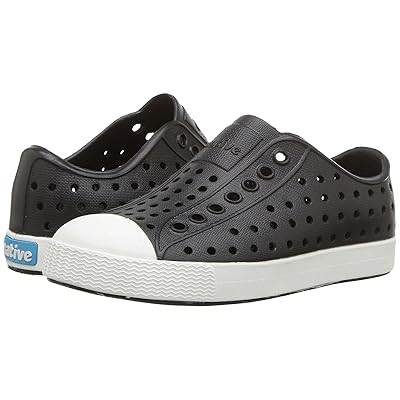Native Shoes Kids Jefferson Slip on Sneakers (Toddler/Little Kid) Kids Shoes Jiffy Black/Shell White