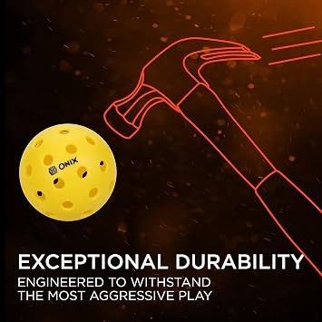 Onix Pickleball Outdoor Balls Pure 2 and Dura 40 Pack for Durable, High-Performance Play on Outdoor Courts