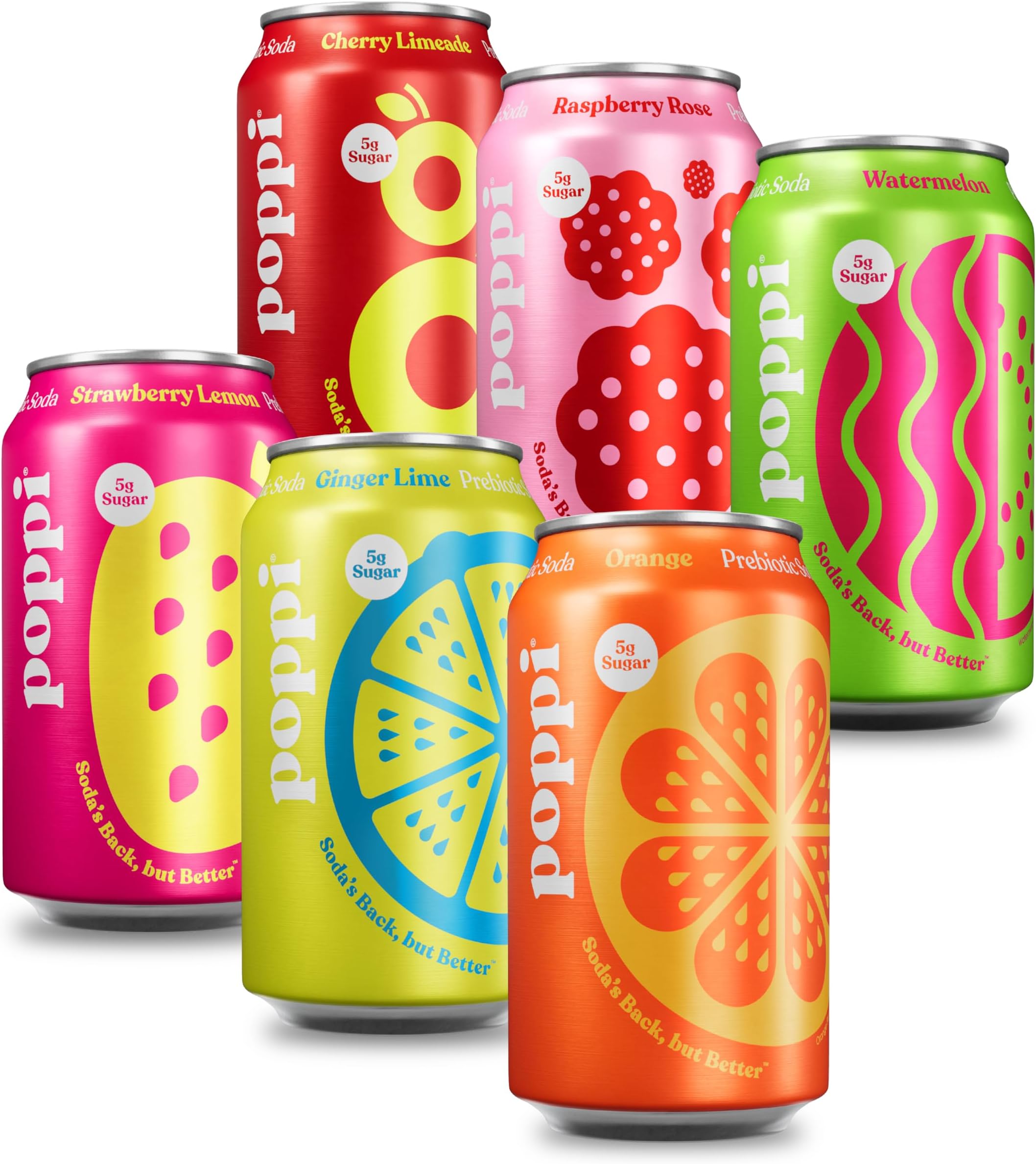 Prebiotic Soda, Sparkling Water & Fruit Juice, Fun Favorites, 12 Oz, 12 Pack