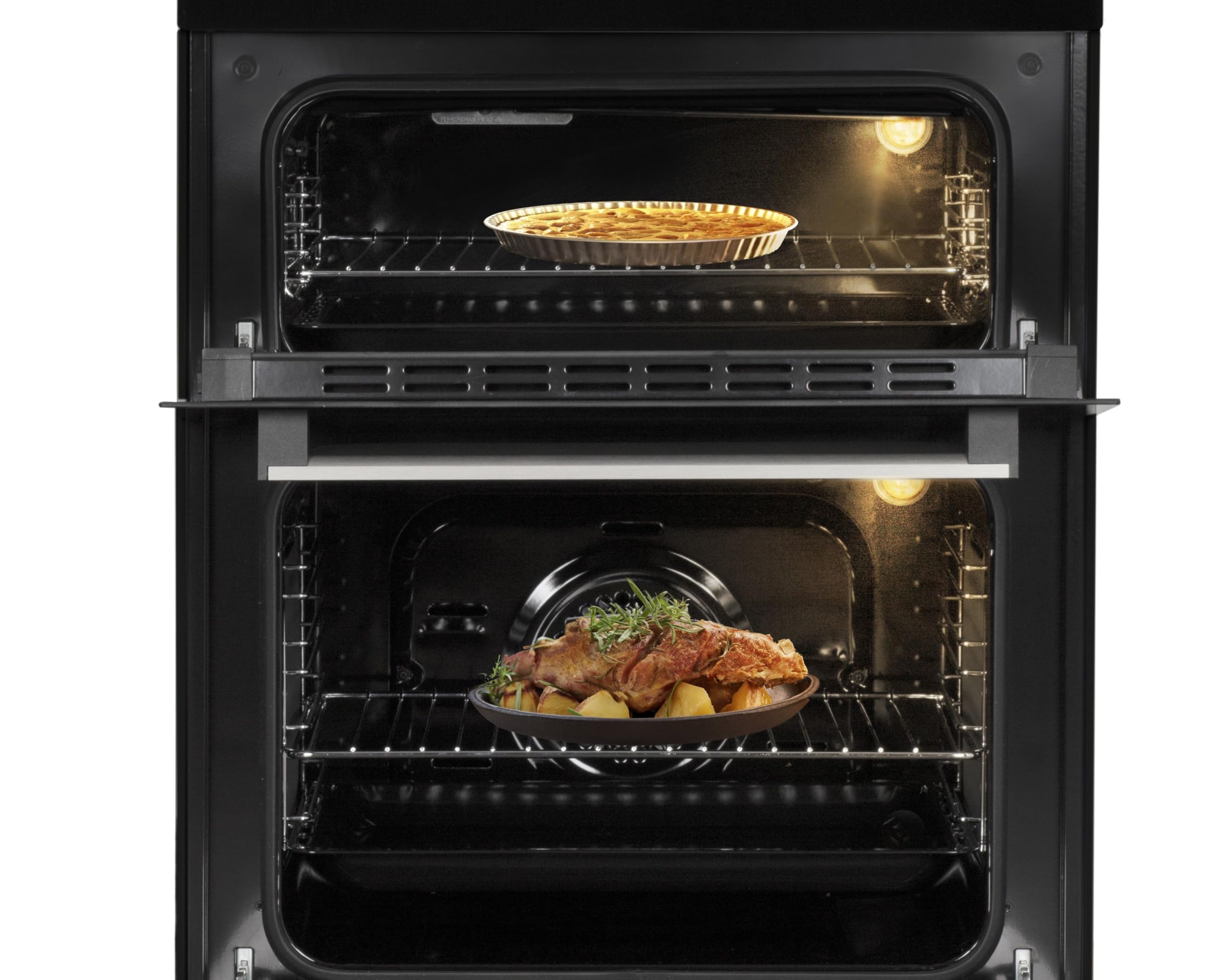 Schneider SCCG64DO-BM - Cuisinière double four 4 feux gaz Black mat
