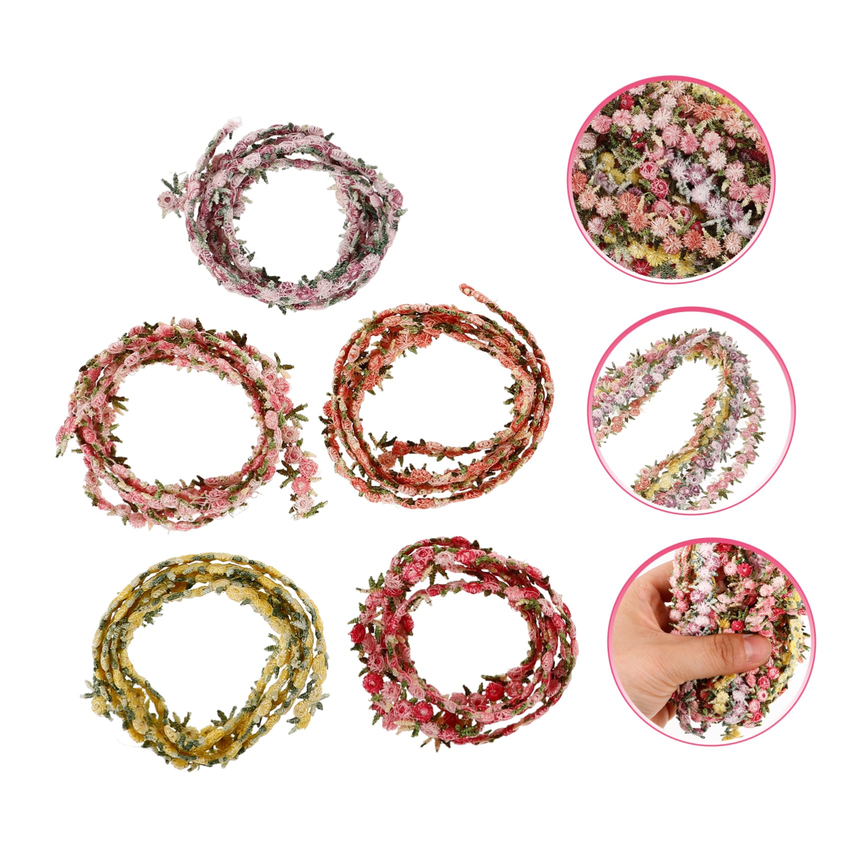 STOBOK 25rollos Encaje Decorativo Para Manualidades Adornos De Tocado y Ropa De Costura