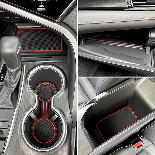 Miniatura 2 de Para Toyota Camry Accessories 2018 2019 2020 2021 2022 2023 2024 Inserto de portavasos personalizado, organizador de consola central, tapete de