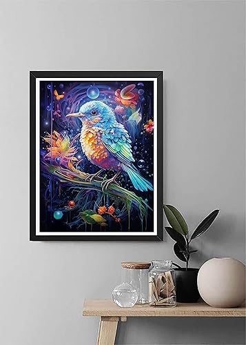 Miniatura 4 de Diymood Kits de pintura de diamantes 5D para adultos pájaros, kits de arte de diamantes para adultos coloridos  redondo de taladro completo  Imagen