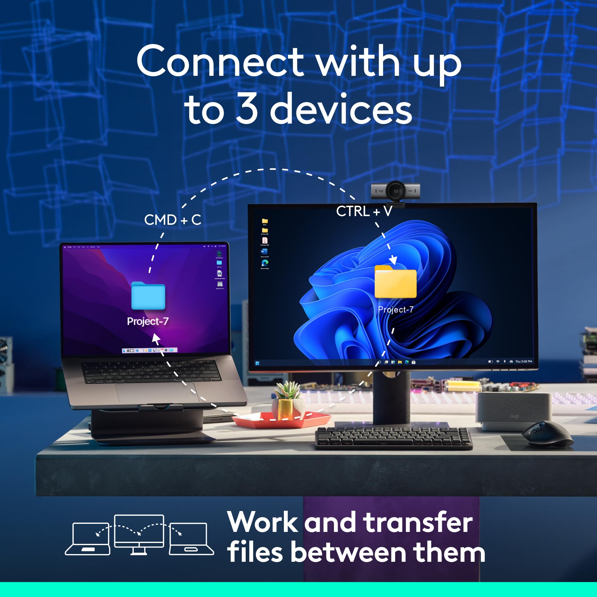 Logitech MX Master 3S Wireless Mouse Standard Edition with Logi Bolt USB Receiver, Ultra-fast Scrolling, Ergo, 8K DPI, Track on Glass, Quiet Clicks, USB-C, Bluetooth, Windows, Linux, Chrome - Graphite