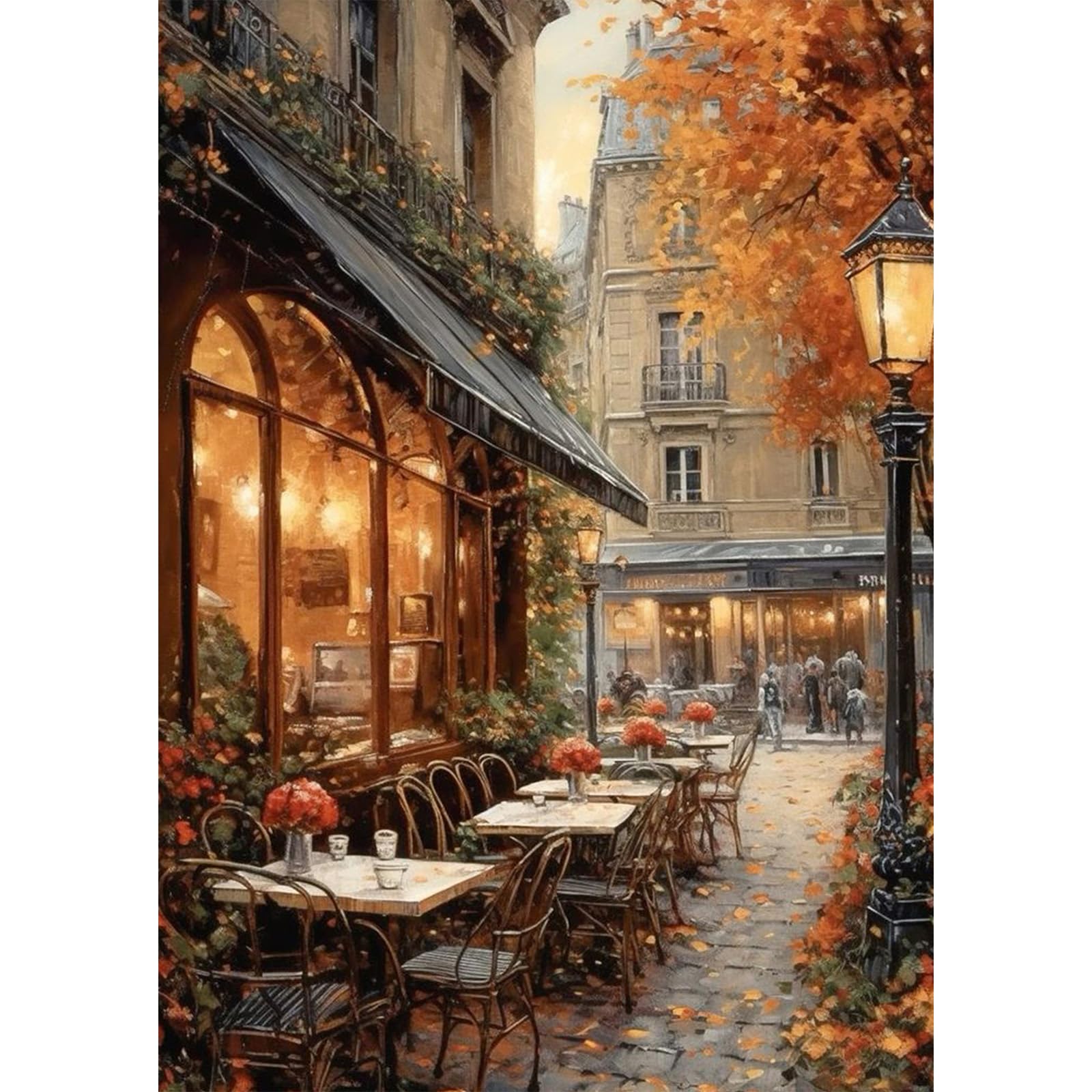 MEIYUDA 5D DIY Diamond Painting Art Kits Adult European Charm, Diamond Painting Kit for Adults Beginners Kids Cityscape Crystal Art Full Round Drill, Diamond Art Cross Stitch Home Wall Decor 30x40cm โ image 1