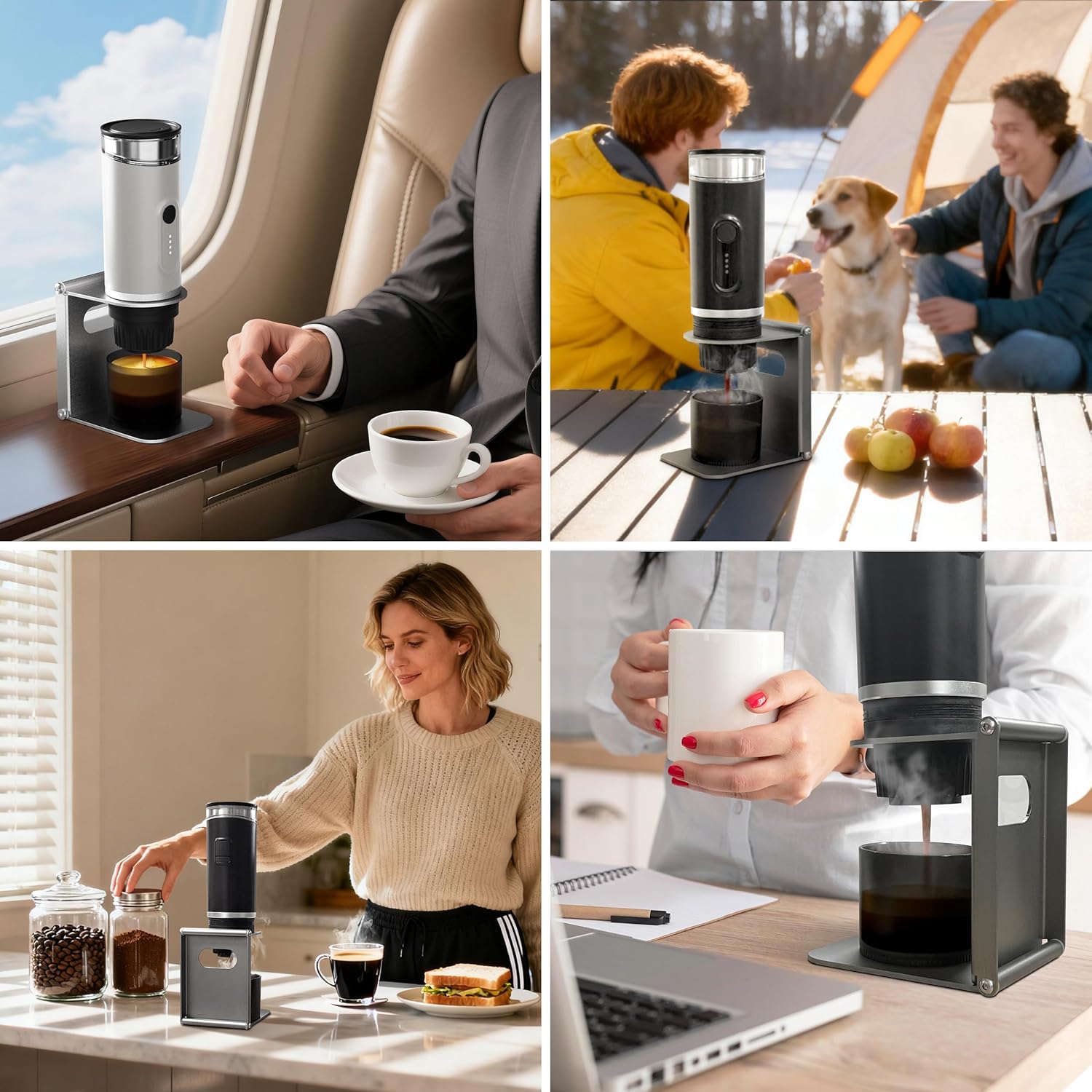 Foldable Universal Electric Travel Coffee Machine Stand, Portable Espresso Maker Stand, Lightweight Pour Over Coffee Stand, Easy to Carry & Ready to Use