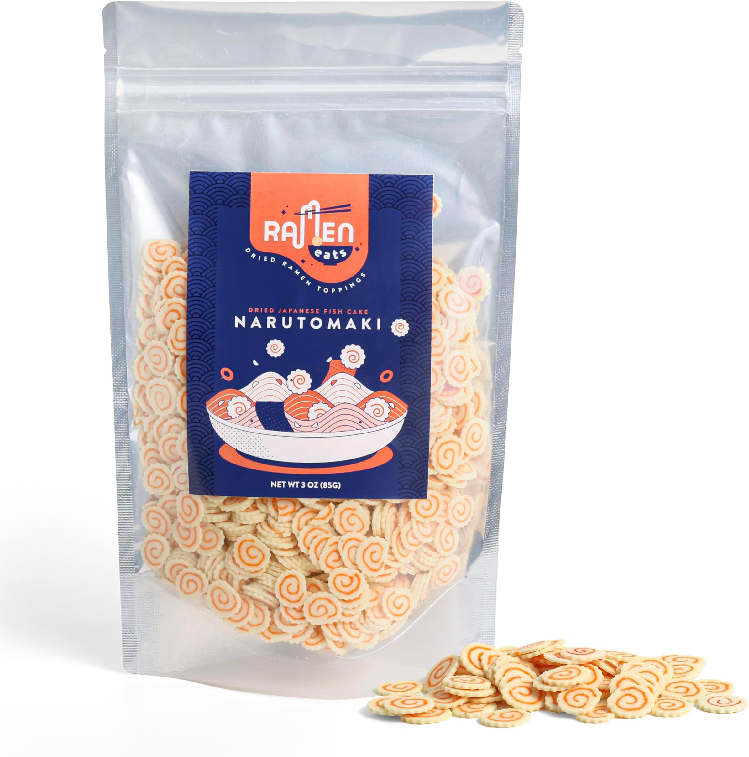 Ramen Eats Dehydrated Fish Cake Narutomaki Noodle Topping 3 OZ (Standard)
