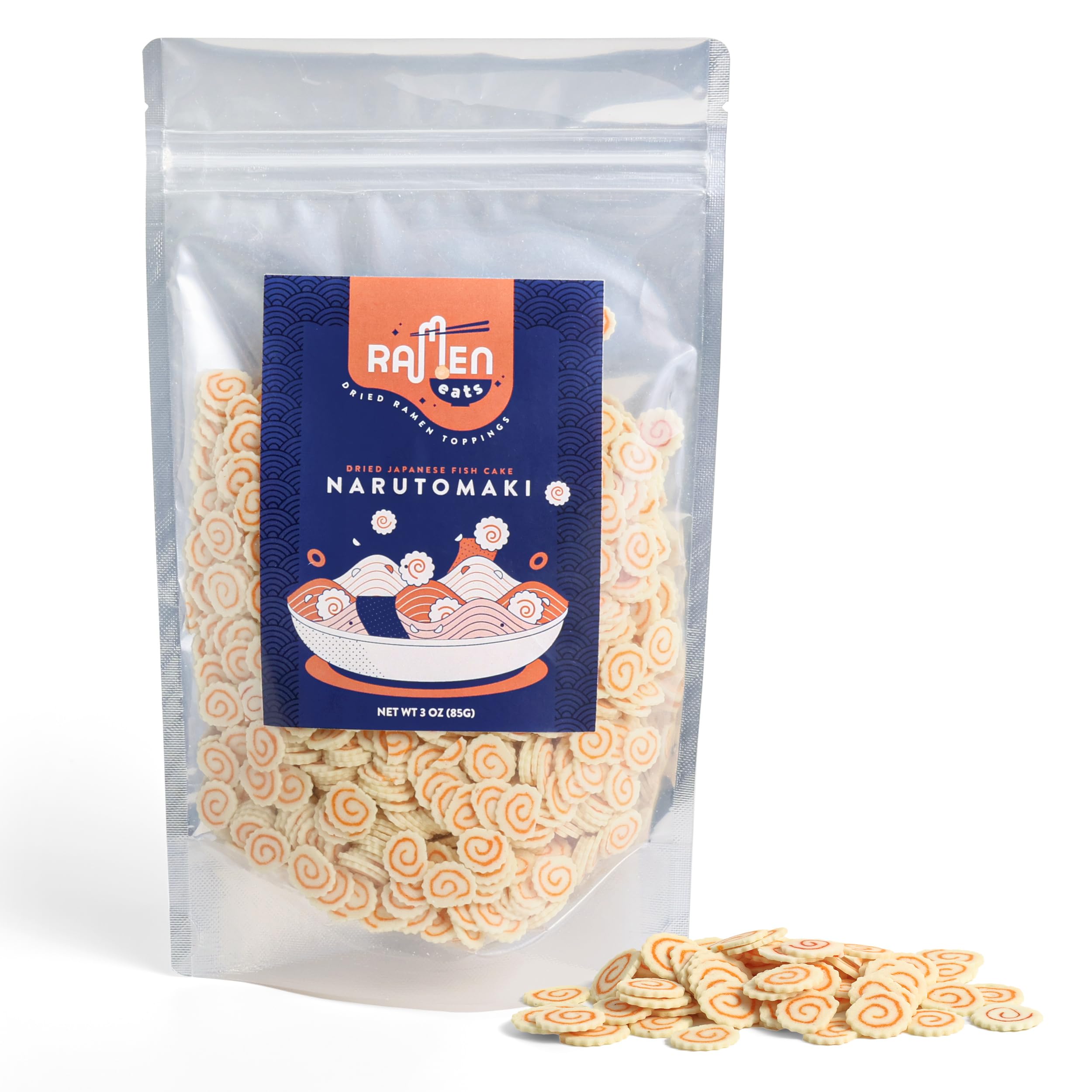 Ramen Eats Dehydrated Fish Cake Narutomaki Noodle Topping 3 OZ (Standard)