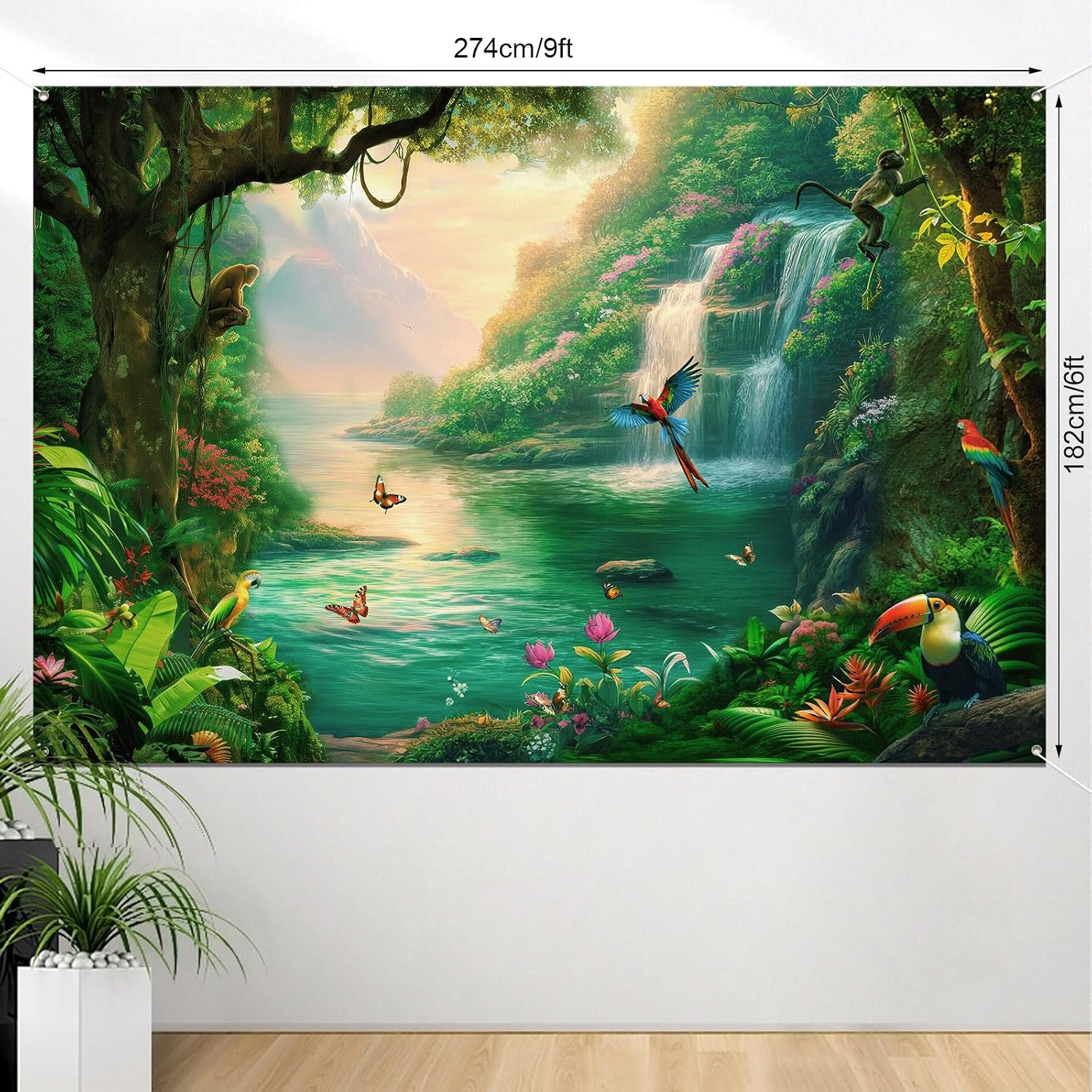 Tingjoo Falls Vbs Backdrop 9 x 6 ft Vbs 2026 Decoration Religious Bible Verse Background Photo Booth Props for Sunday School Vacation Bible School