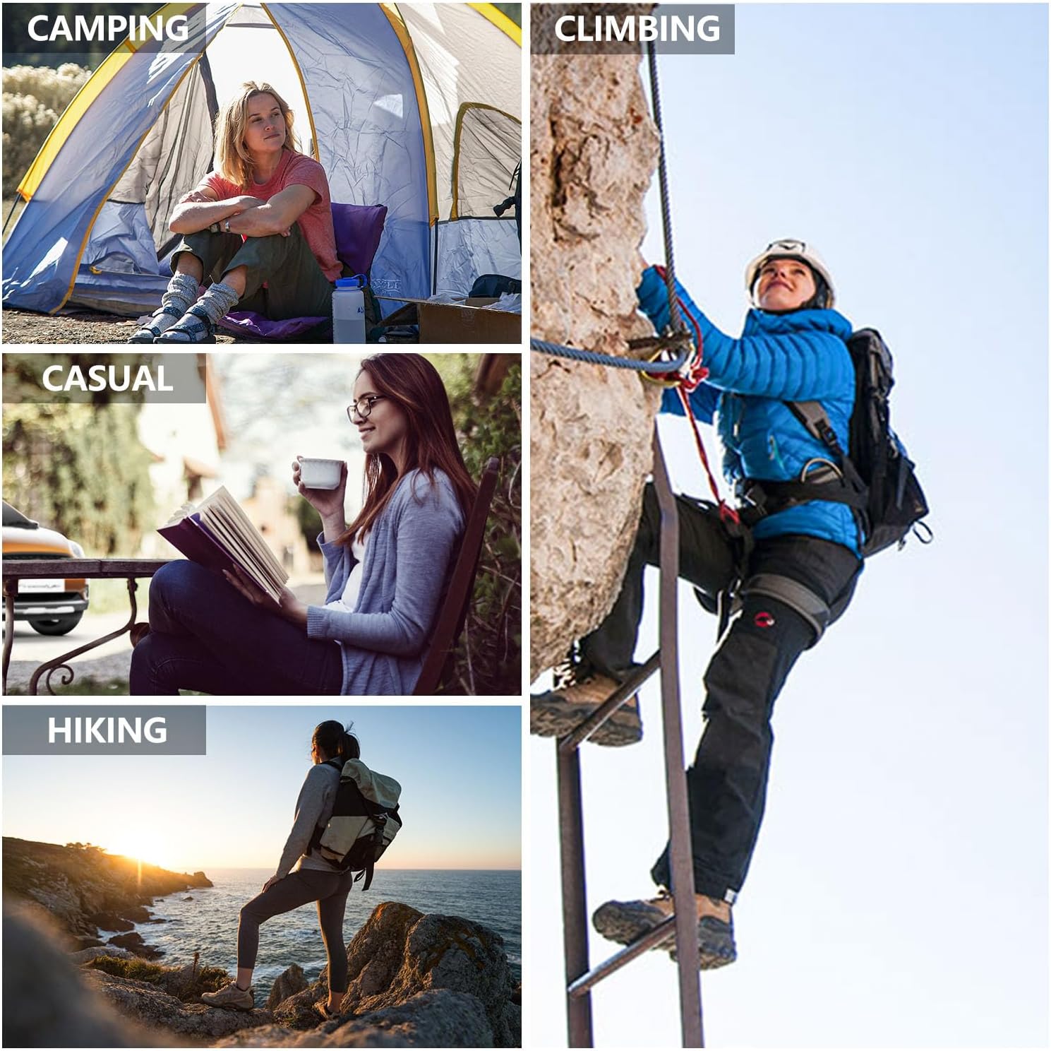 Cargo Hiking Pants for Women Tactical Baggy Pants Women's Casual Y2K with 6 Zipper Pockets No Belt. - Image 6