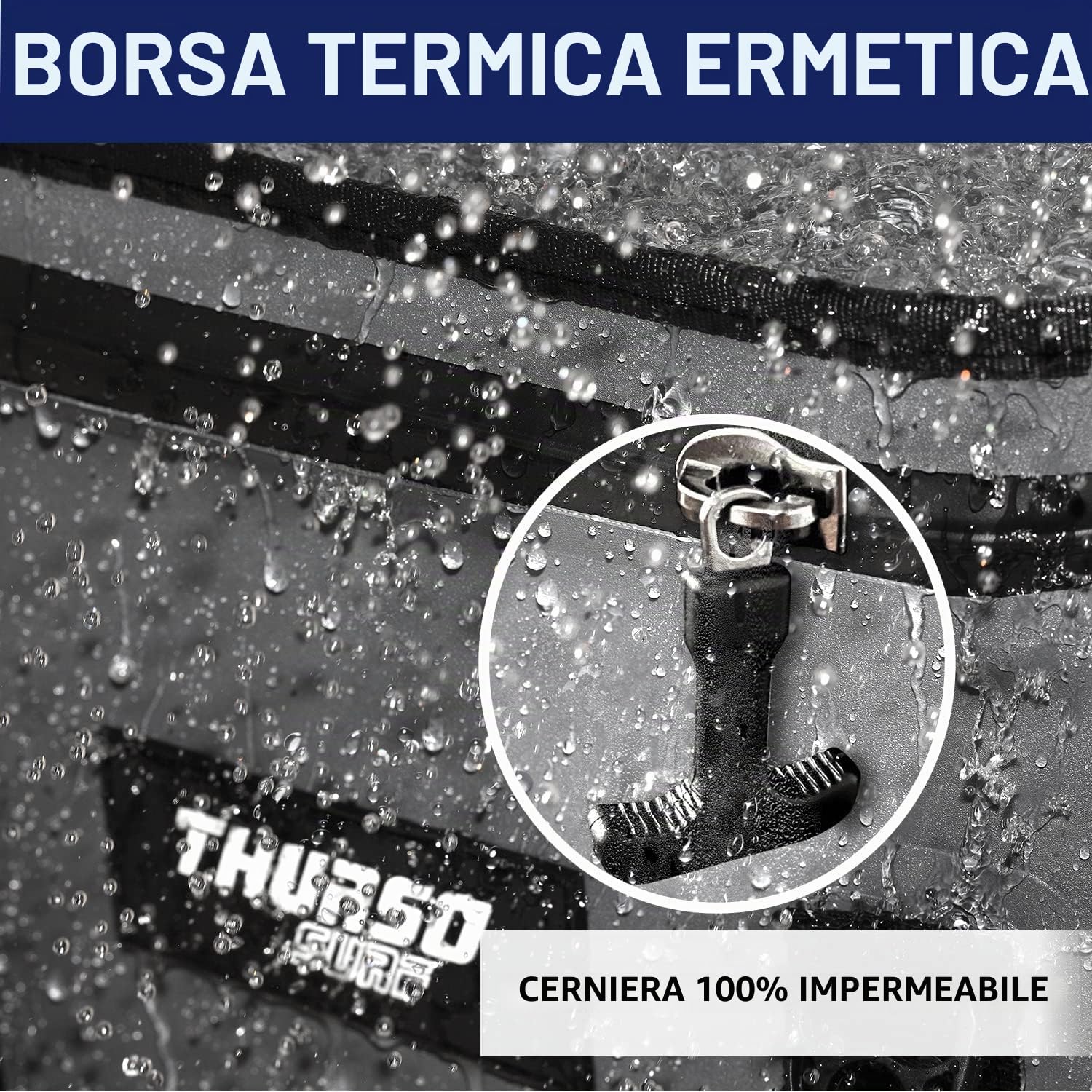 THURSO SURF Borsa refrigerante galleggiante per 24 lattine | Fino a 48 ore di raffreddamento | Impermeabile e con clip di fissaggio per SUP, kayak | Leggera e portatile per campeggio, spiaggia