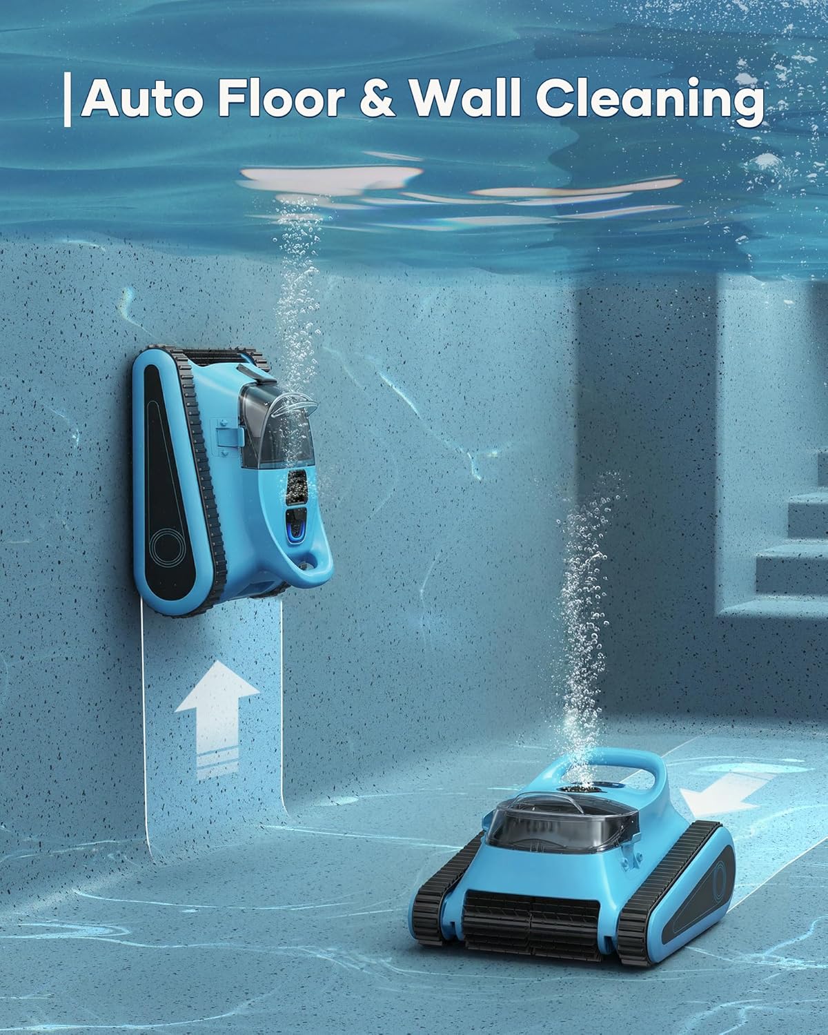 (2026 Model) Cordless Pool Vacuum for Inground Pools, HISION Robotic Pool Cleaner with 4068 GPH Suction, Triple Brushless Motors, App Control, Wall Climbing, Waterline Cleaning, Up to 2,000 Sq. Ft.
