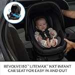 Evenflo Shyft Intuiti Travel System with Revolve180 LiteMax NXT Rotational Infant Car Seat - Black Shale