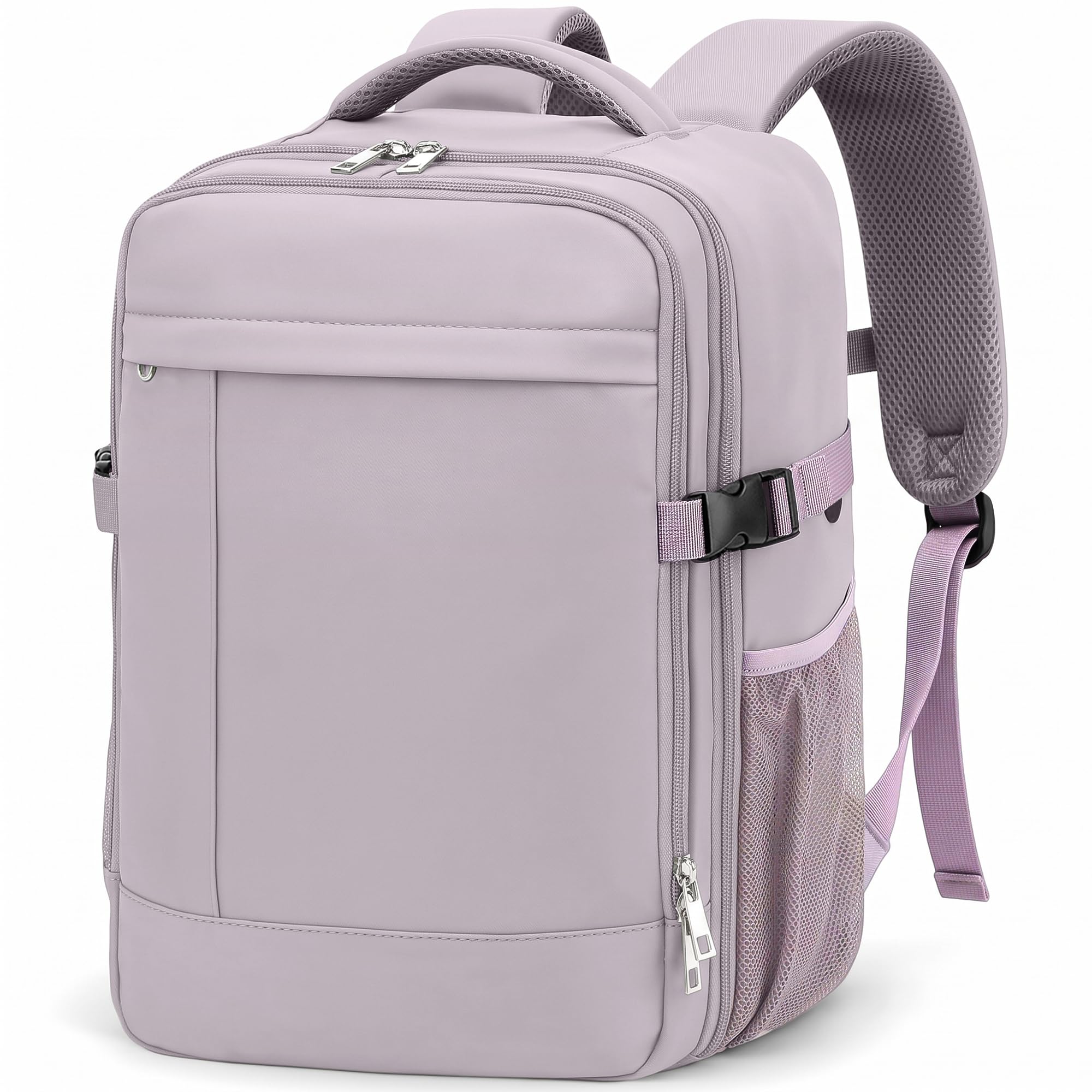 Lossga Airplane Cabin Travel Backpack 40x20x25 for Ryanair, berry, 40x30x20cm | Equipaje de Mano con Hebilla Pectoral, Bolsillo Lateral, Compartimento para Portátil, Bolsillo Antirrobo, Cintas Internas