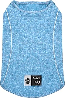 KYEESE Dog Shirt for Small Dogs Quick Dry Soft Breathable Dog T-Shirt with Reflective Stripe Lightweight Tank Top Sleeveless Vest Pet Apparel Cat Shirt