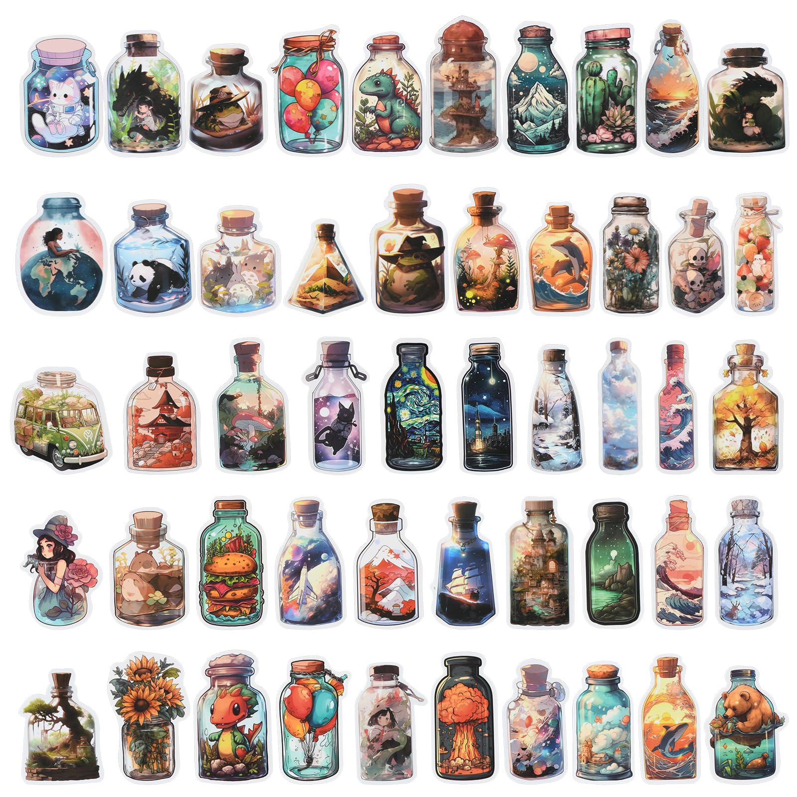 emperoch 50 Pieces Waterproof Graffiti Decals, Fashionable Decorative Waterproof Vinyl Stickers, Stickers for Suitcase, Laptop, Bicycle, Skateboard, Motorcycle, Scrapbooking