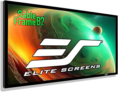 Elite Screens Pantalla de proyector de marco fijo de 120" 16:9, 4K/8K UHD CineWhite UHD-B, certificado ISF, compatible con UST/Corto/Estándar,