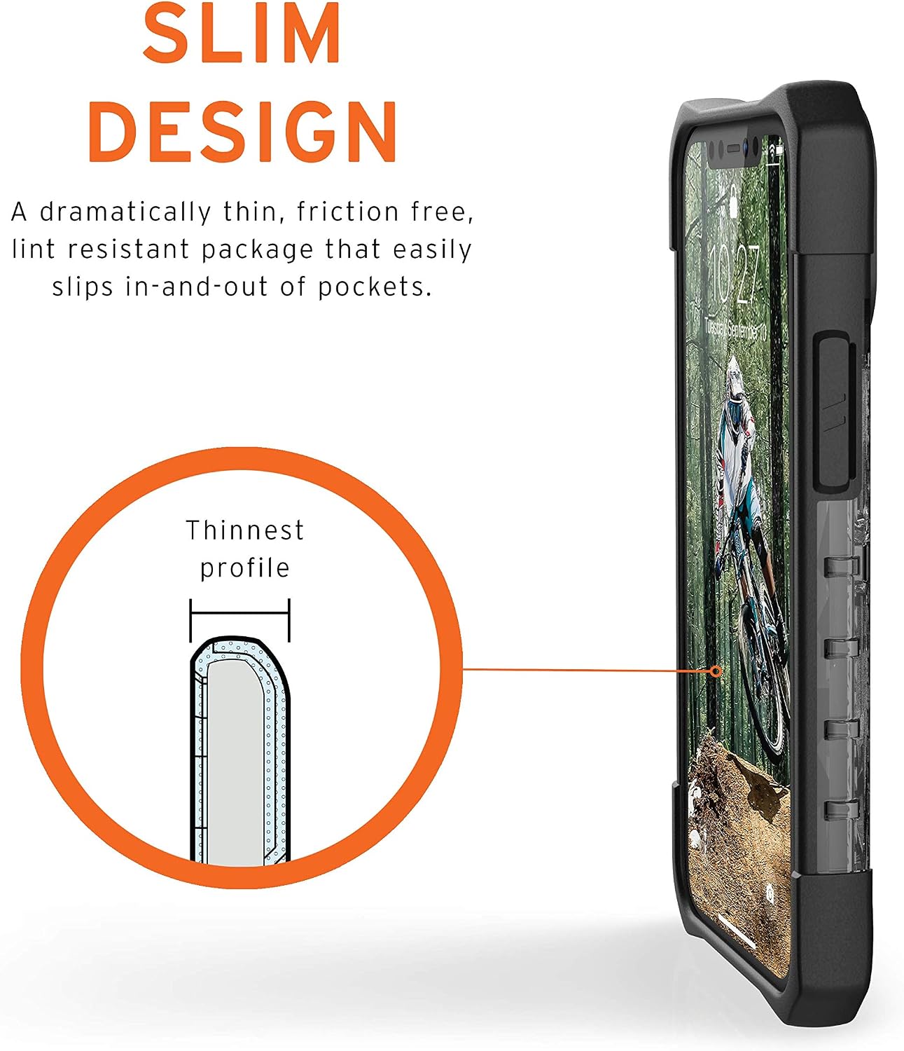 URBAN ARMOR GEAR UAG Designed for iPhone 12 Mini 5G [5.4-inch Screen] Rugged Lightweight Slim Shockproof Transparent Plasma Protective Cover, Ice
