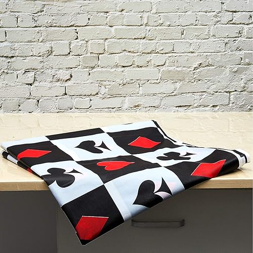 Miniatura 5 de Mantel de póquer de 2 piezas para decoración de fiesta temática de casino, cubierta de mesa de Las Vegas, camino de mesa de casino para jugar