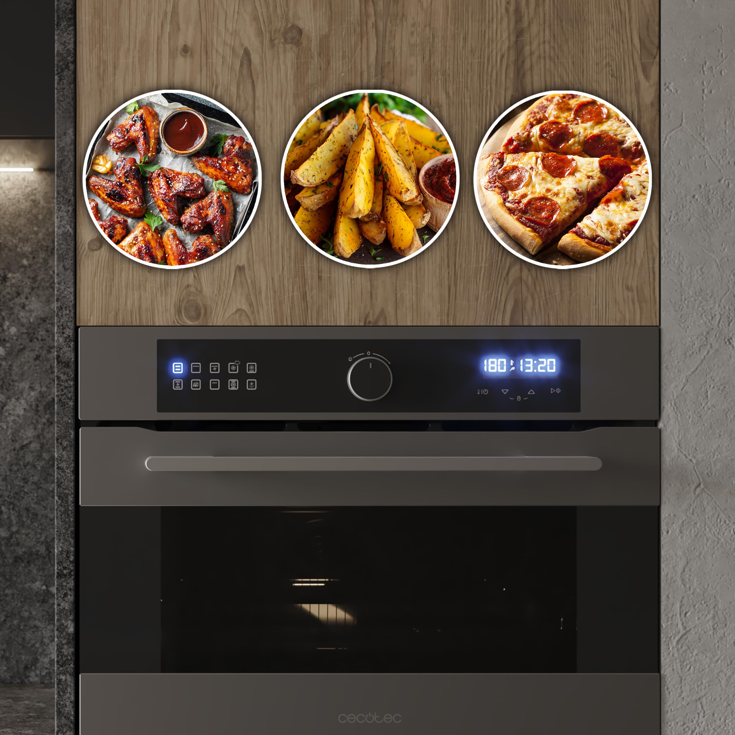 Cecotec Einbaubackofen Multifunktionsfähig mit Bolero Hexa AF314500 Matt A. 2900W 53 L – Bild 8