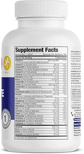 Miniatura 2 de Bronson ONE Daily Multivitamínico completo multimineral una vez al día para hombres activos, 180 tabletas