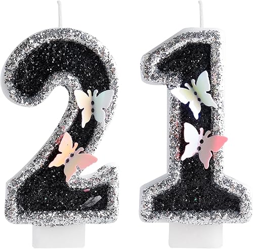 Miniatura 8 de Velas de cumpleaños número 5, decoración de fiesta de cumpleaños de mariposa para mujeres y niñas, vela morada de feliz cumpleaños para pastel, vela