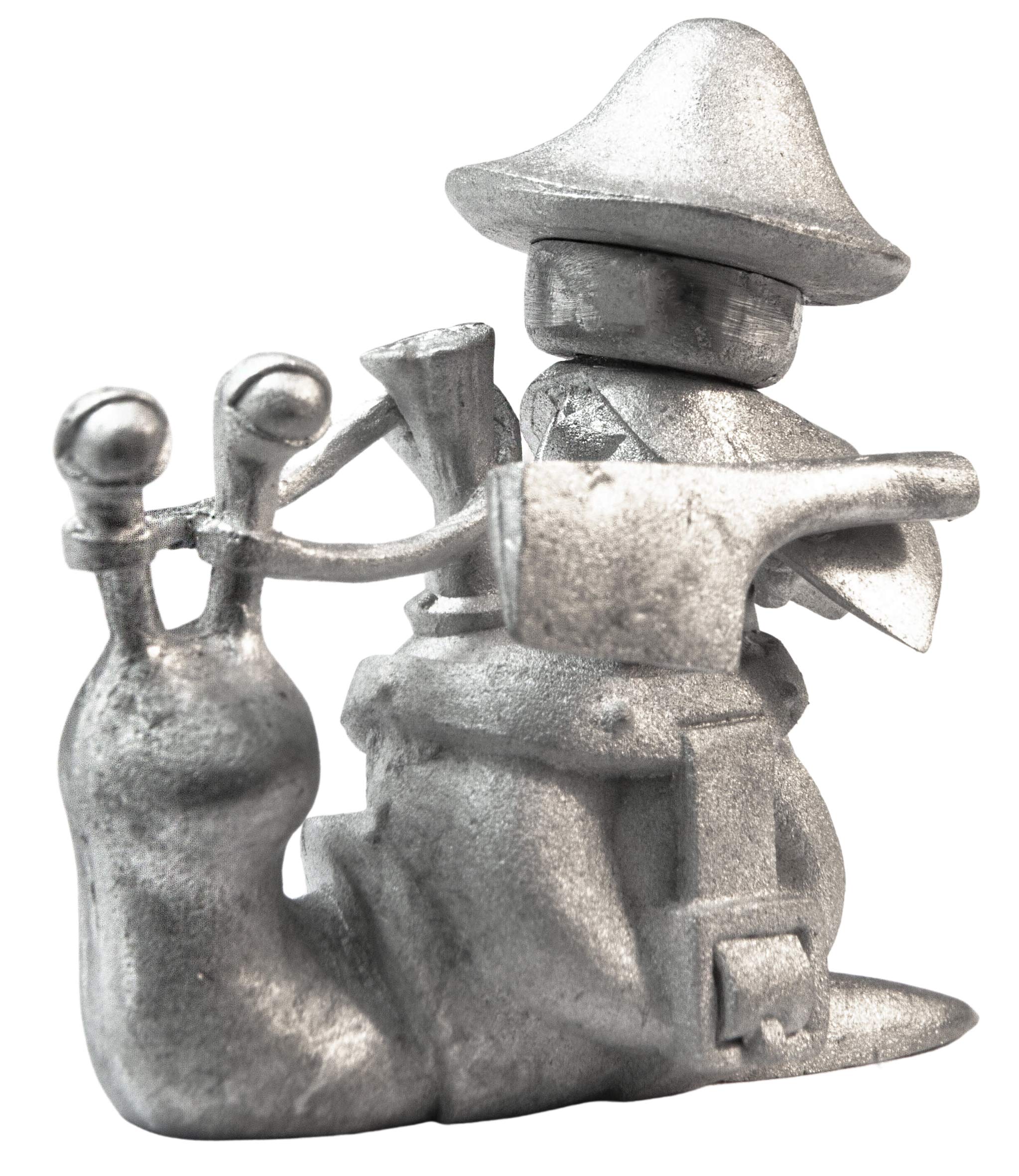 Stonehaven Mushroom Snail Rider Miniature Figure, 36mm - 100% Pewter Metal - for 28mm Scale Table Top War Games - Designed & Made in USA Miniatures
