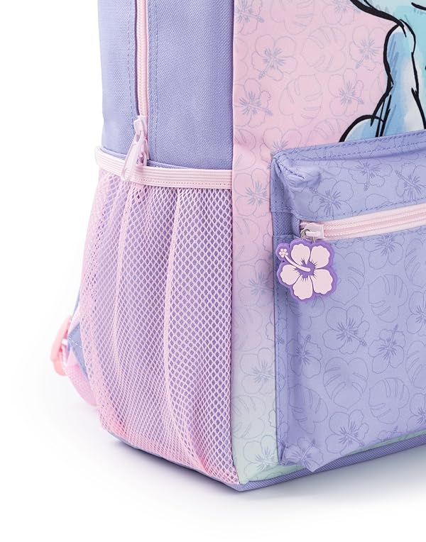 Disney Lilo & Stitch Girls Purple Pink Backpack Rucksack Adjustable Straps Durable Polyester School Bag Kids Sports Luggage by Disney - Used condition - Image 6