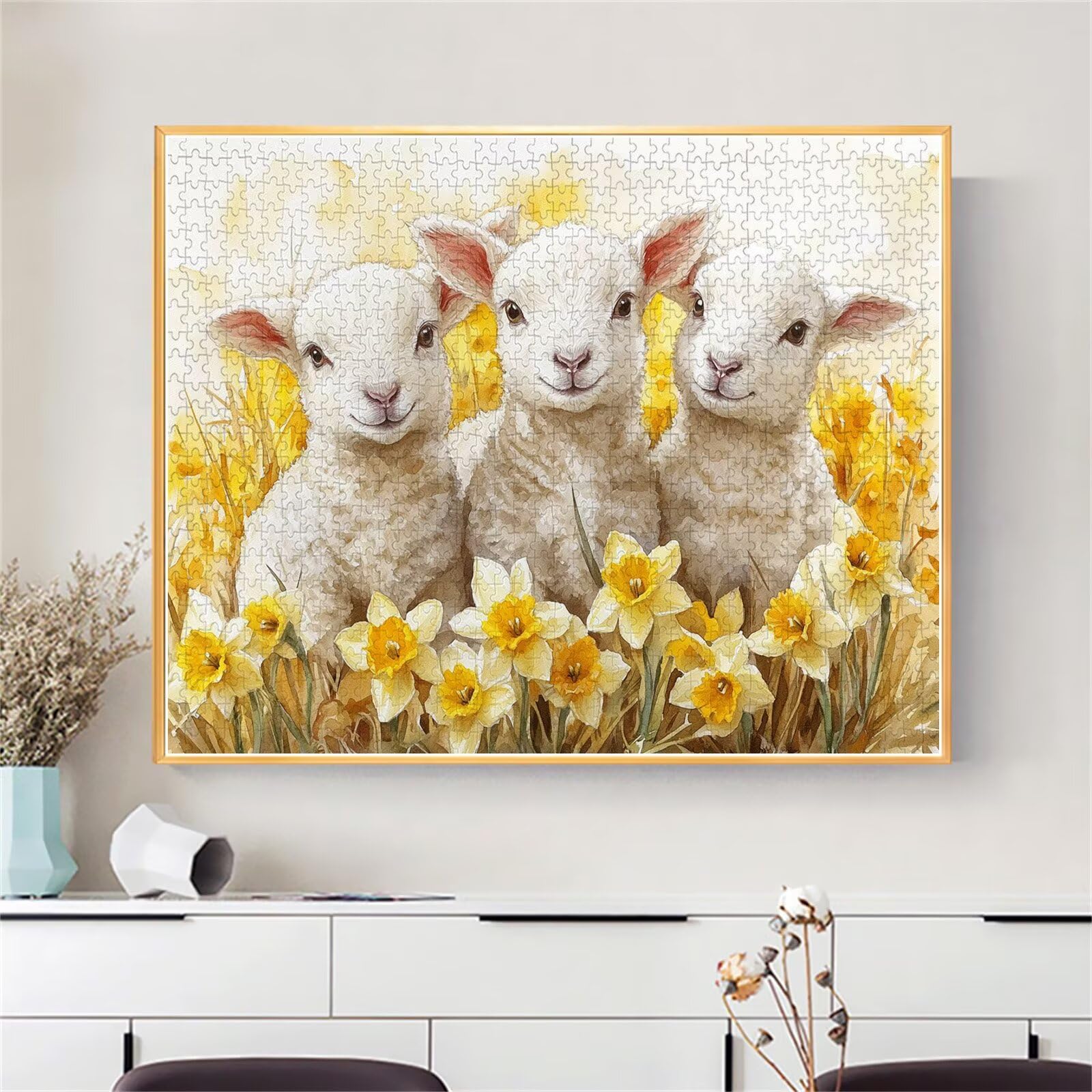 Puzzle Erwachsene 2000 Teile Schaf Tier Educa Jigsaw für Kinder ab 8 Jahren Mädchen Jungen, Erwachsene Impossible Klassische Puzzles Schwer, Anspruchsvoll Spielspaß, Als Familienspiel 70x99cm t-976