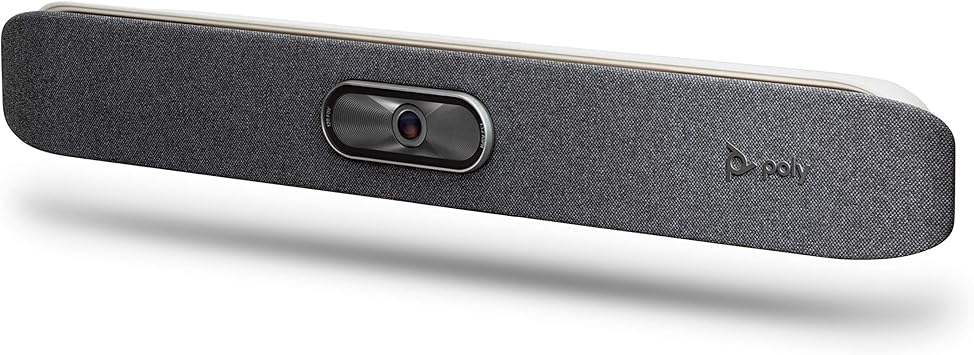 Poly - Studio X30 Polycom - 4K Video & Audio Bar - Conferencing System for Small Meeting Rooms - Works with Teams, Zoom & More