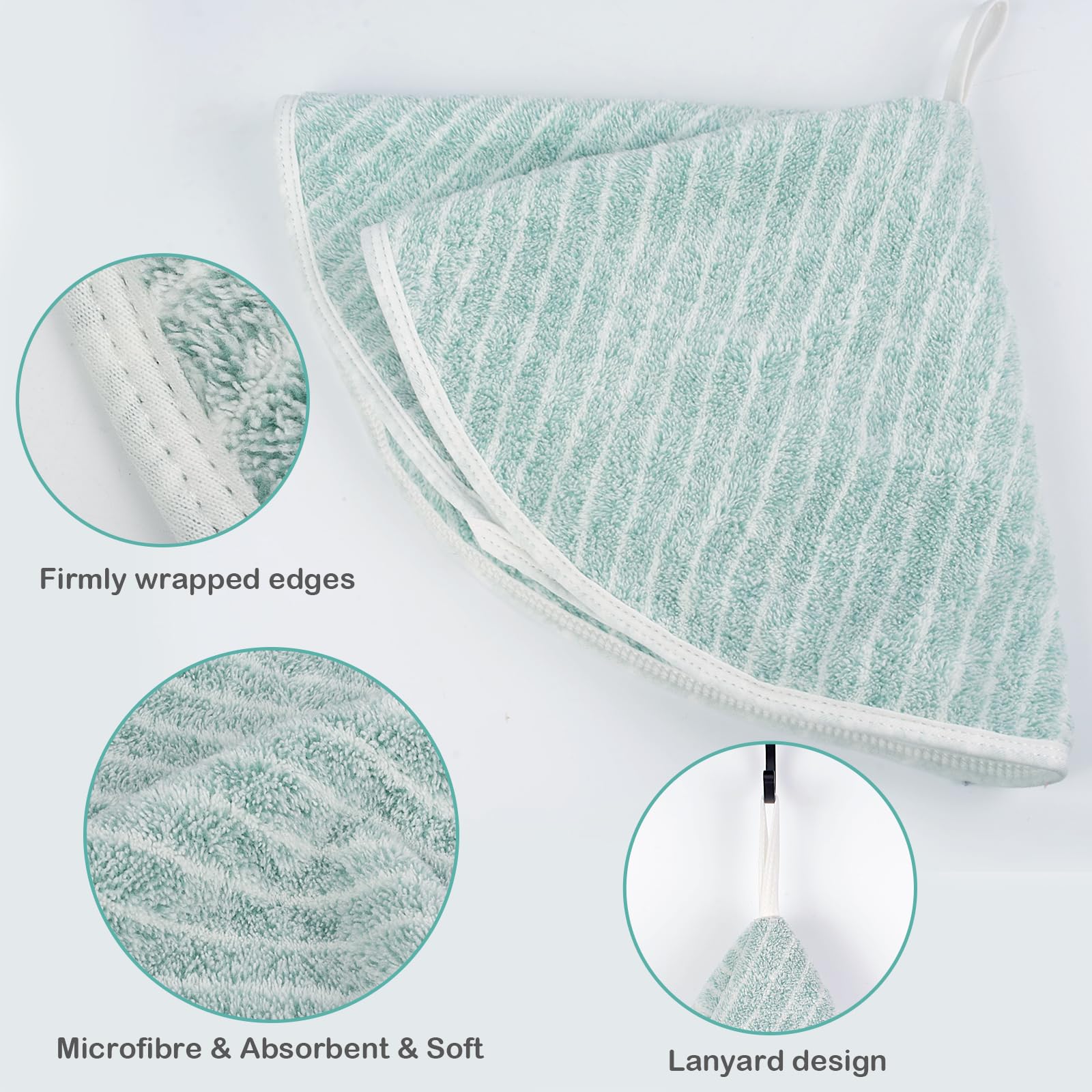 VIVOTE 2 Pack Kitchen Hand Towel with Loop - Image 3