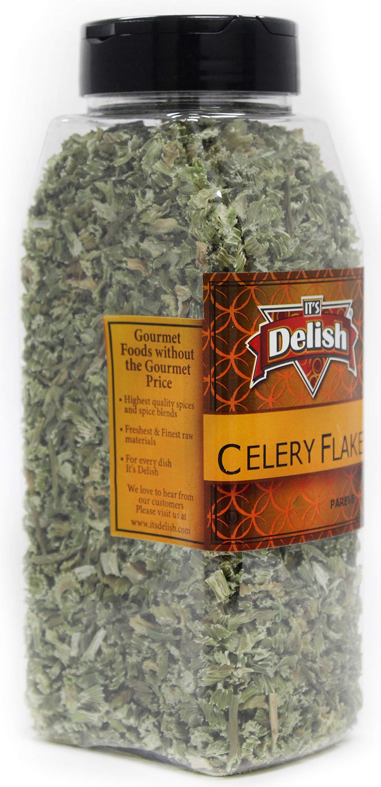 Dried Celery Flakes by It's Delish, 2 Oz Large Jar | Dehydrated Chopped Crosscut Celery Stalk & Leaf For Soup, Stew, Rice | Great for Kitchen, Camping and Emergency Food Supply | Kosher and Vegan
