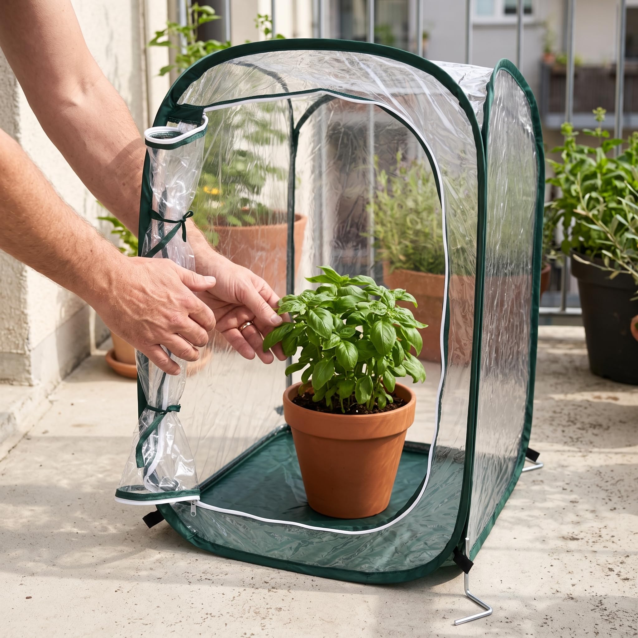 Mini Serra da Giardino Invernale, Serra Trasparente in PVC per Orto e Giardino, serre per orto