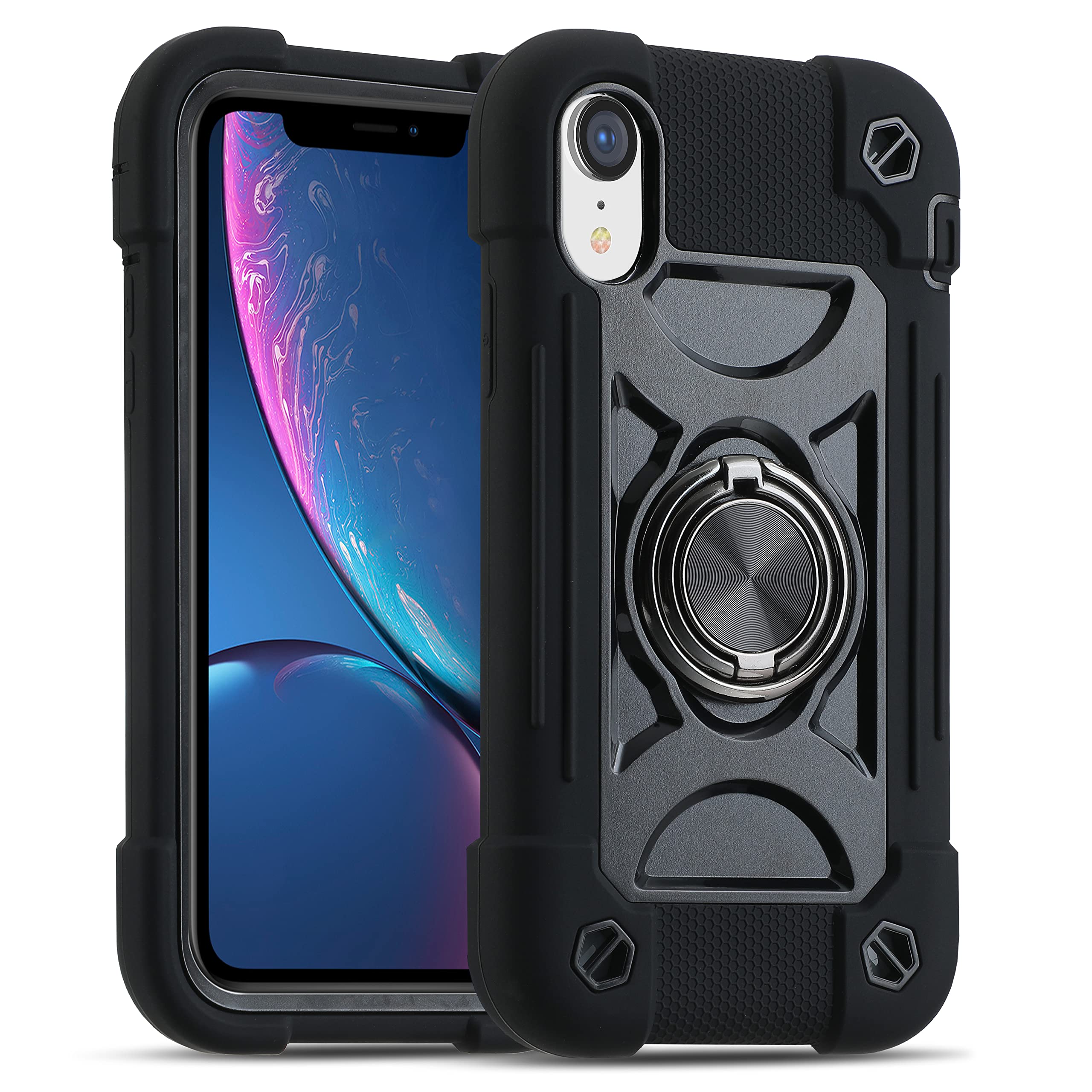 Coque iPhone XR antichoc aimantée MARKILL avec support béquille - 8