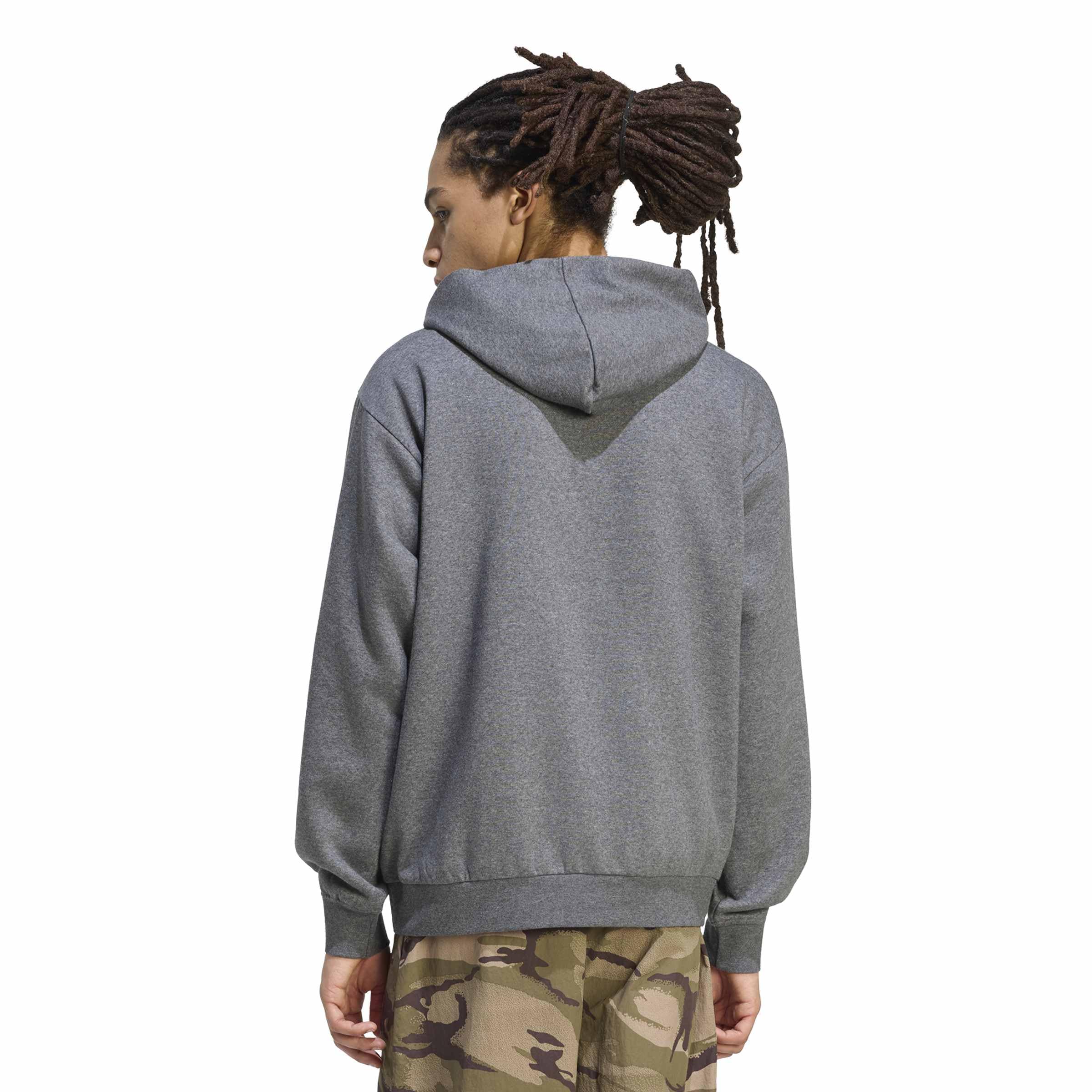 adidas Mezczyzni Seasonal Essentials Camo Hooded Sweat Sweatshirt, dark grey heather/MULTICOLOR, XS