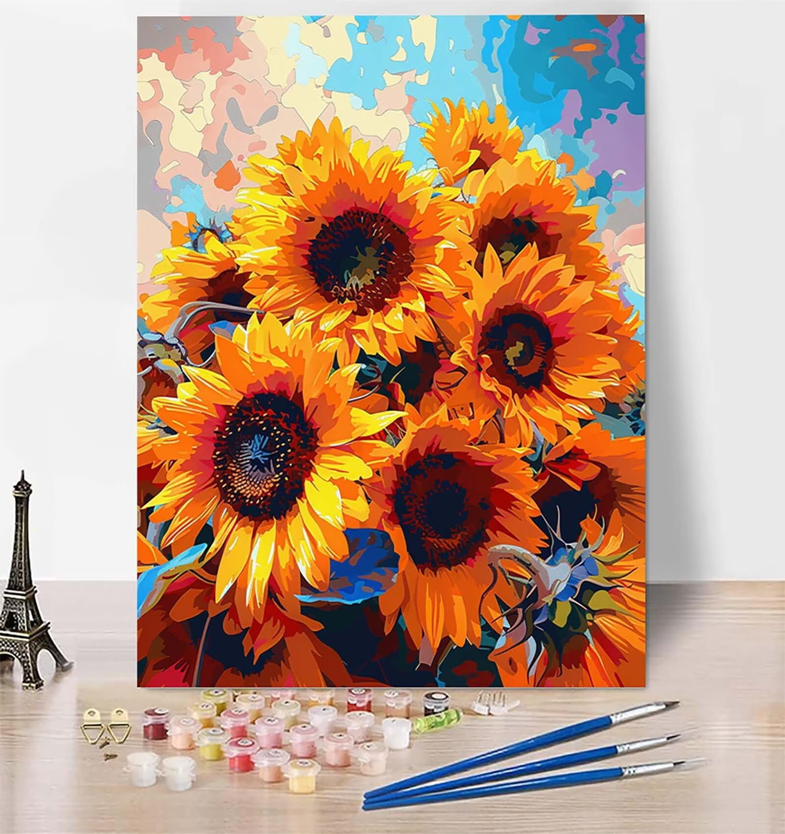Amazon.co.jp: ペイントバイナンバー ひまわり Paint by Numbers 大人