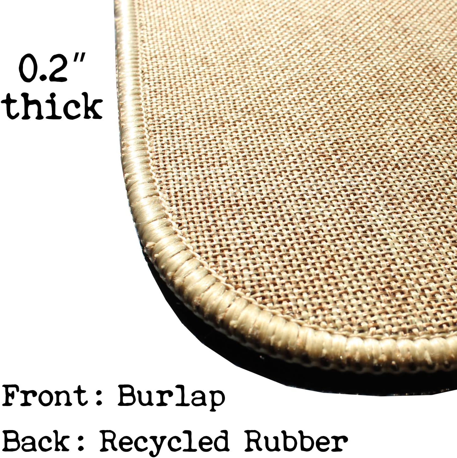 Occdesign Durable Burlap Camper Rug Mat -Stays Around The Campfire -Decorative Camp Doormat for Motorhomes,RV Camping -27.5X17 inches