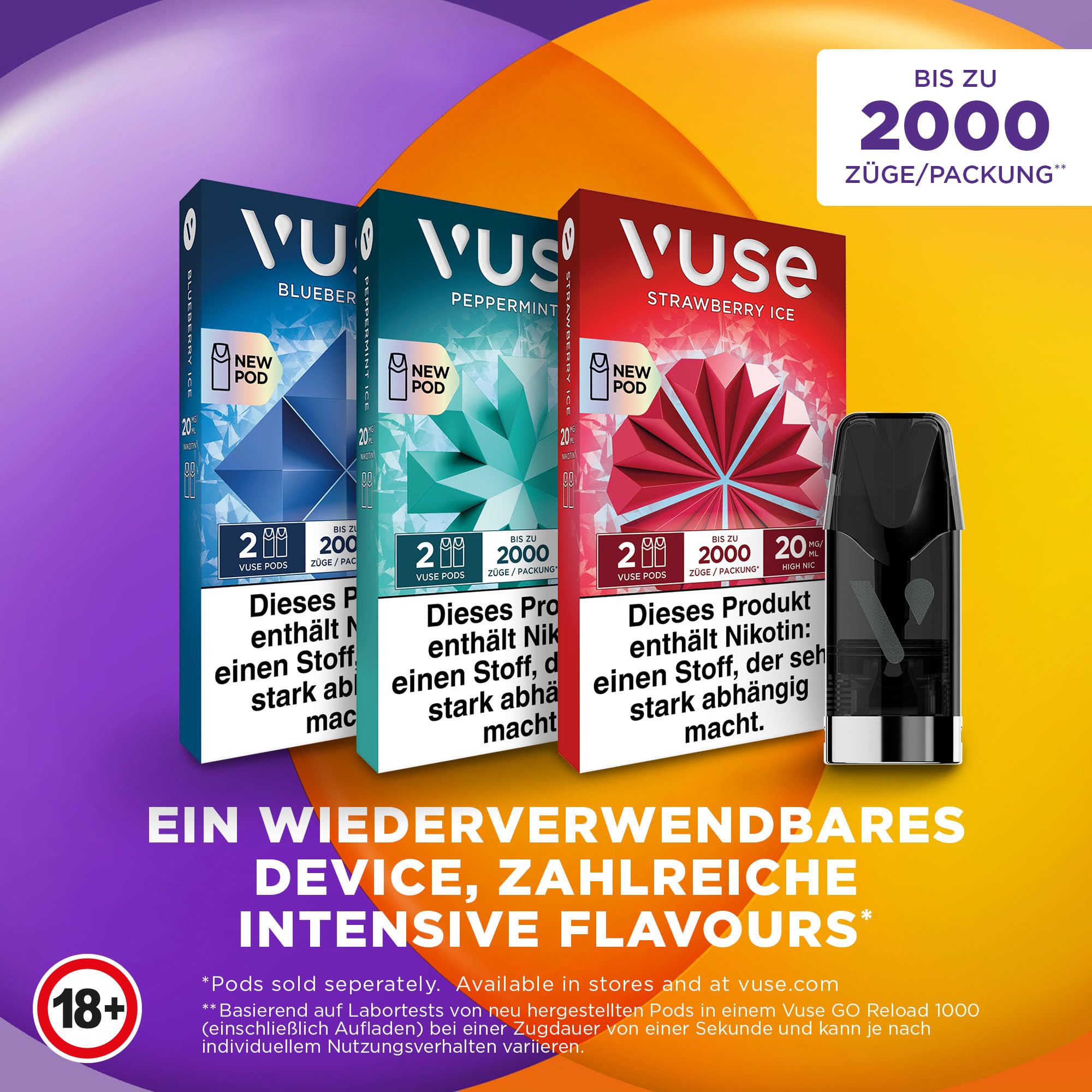vuse go reload 1000 pods Starter Set mit Zugautomatik, Kompakte Vape mit USB-C Kompatibilität, ergonomisches Design, mit nur einem Device, Pod System, Keine einweg ePod Caps enthalten, Farbe: Schwarz Electronics & Photo Tobacco Elf Bar AF5000 vape Geek Bar Pulse Refill: Flavor:Honeydew Pineapple Orange