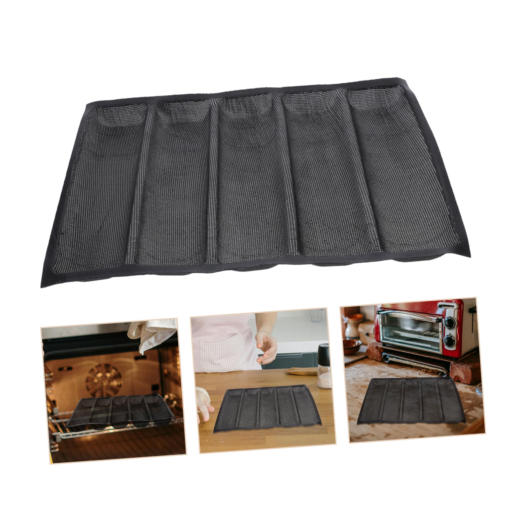 TOPBATHY Molde De Silicona Para Pan 5 Piezas Para Hornear Pan Francés Antiadherente