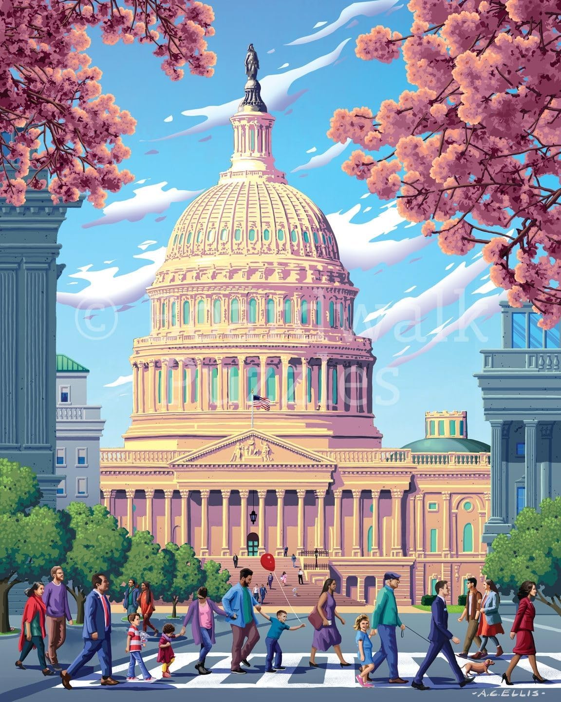 U.S. Capitol by Boardwalk - 500 Piece Jigsaw Puzzle for Adults, Made in USA