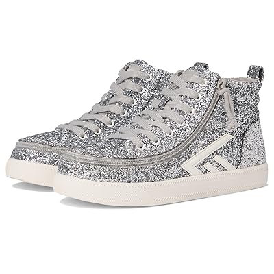 BILLY Footwear Kids BILLY CS High Top (Little Kid/Big Kid) Kids Shoes Silver Glitz