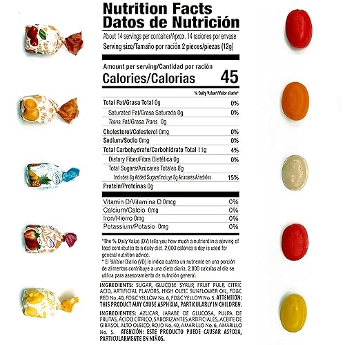 Miniatura 2 de Caramelos duros rellenos de frutas, bolsa surtida de 2 libras a granel, dulces Arcor Bon Bon Fruitfuls, dulces duros envueltos individualmente