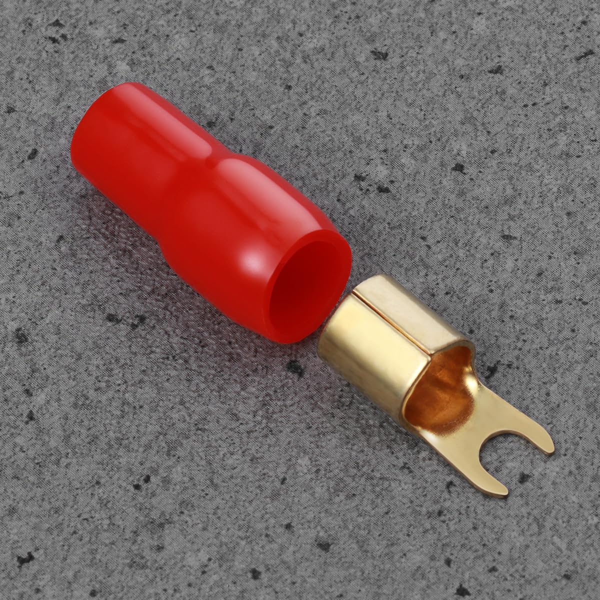 Plugs 5 Pairs Spade Terminal Adapters Connectors Plugs Crimp Barrier Speaker Wire Cable Terminal Plug (4GA) Speakers for