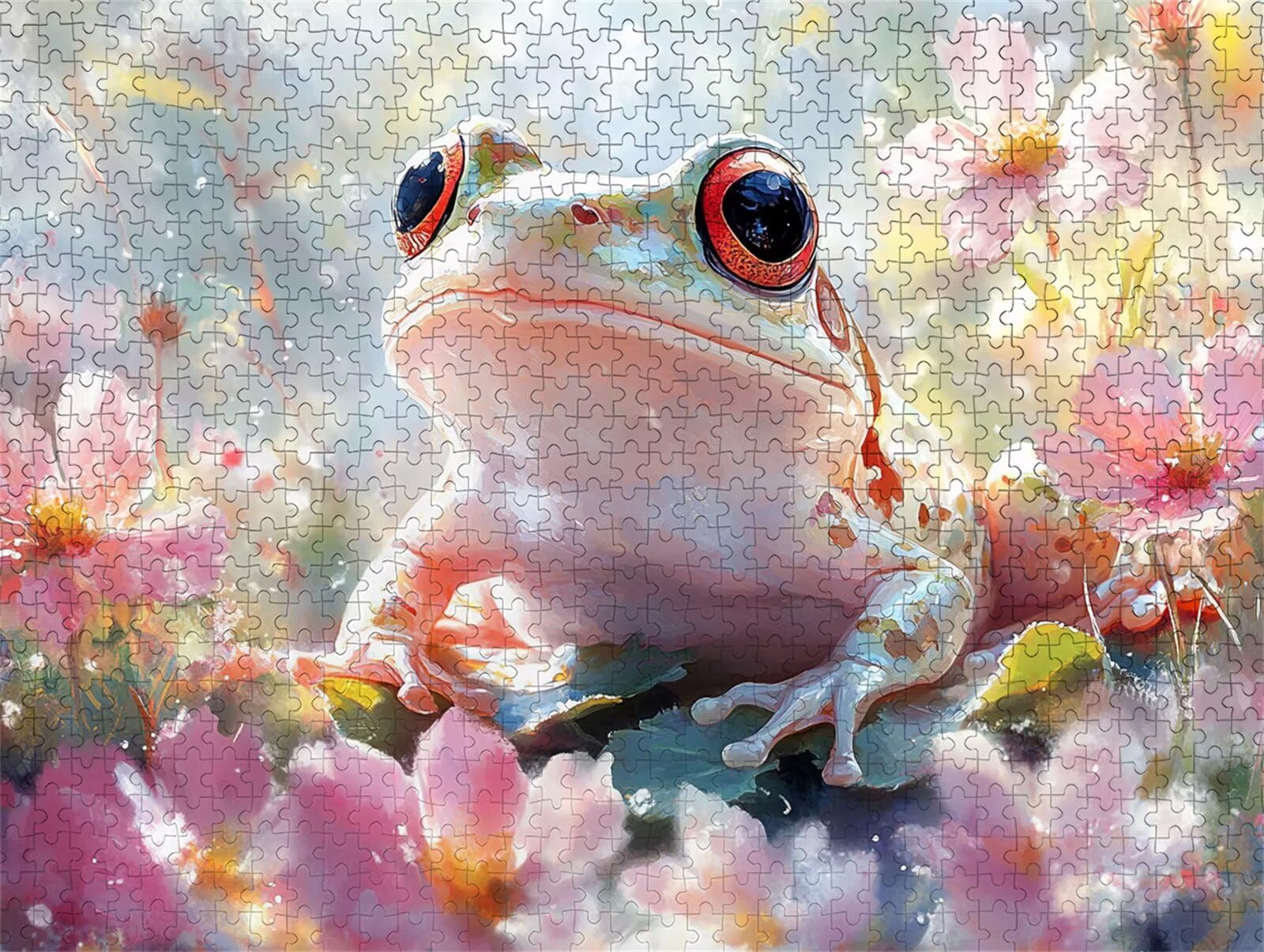 Puzzle żaba Puzzle 3000 sztuk zwierzęcia, niemożliwe łamigłówki, drewniane układanki dla dorosłych, gry logiczne dla całej rodziny z redukcją ciśnienia, prezenty dla kobiet mężczyzn V-9