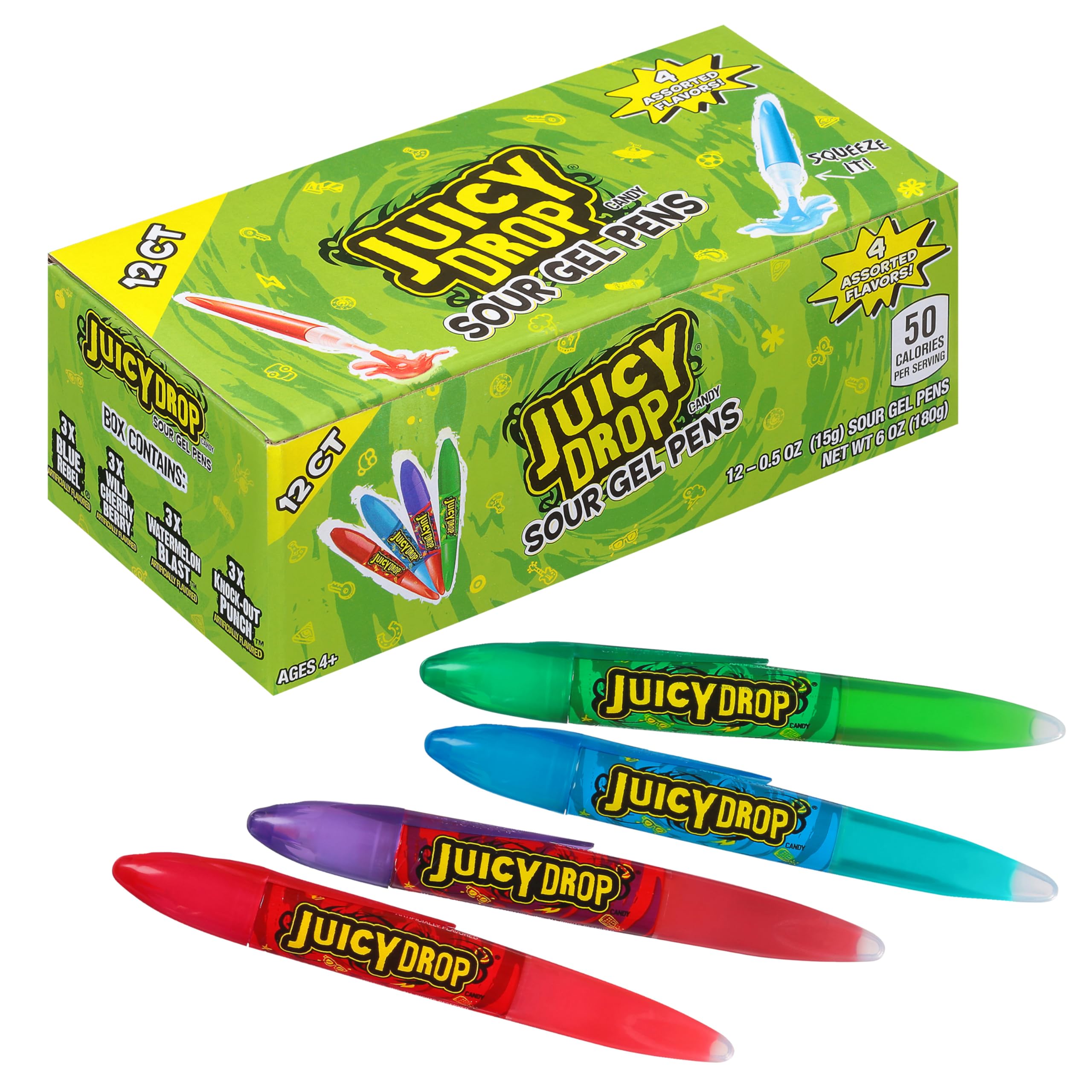 Easter Sour Candy Gummies, 16Ct Sweet Chewy Candy w/Sour Gel in Assorted Fruity Flavors, Full Size, Fun Variety Pack For Easter Basket Stuffers, Egg Fillers, Gifts for Kids Parties