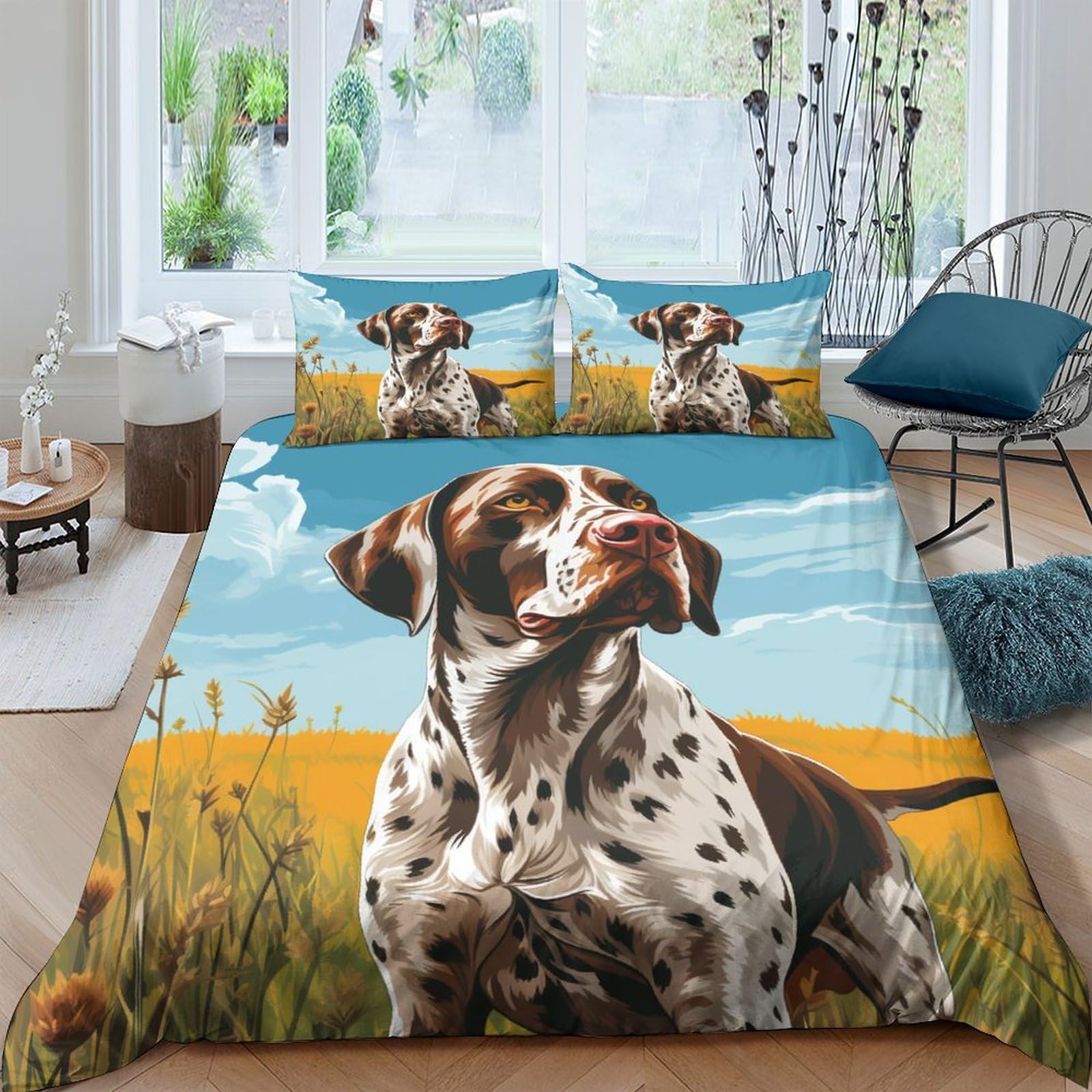 Housse de couette chiot braque allemand pour relooker une chambre d'enfant ou ado