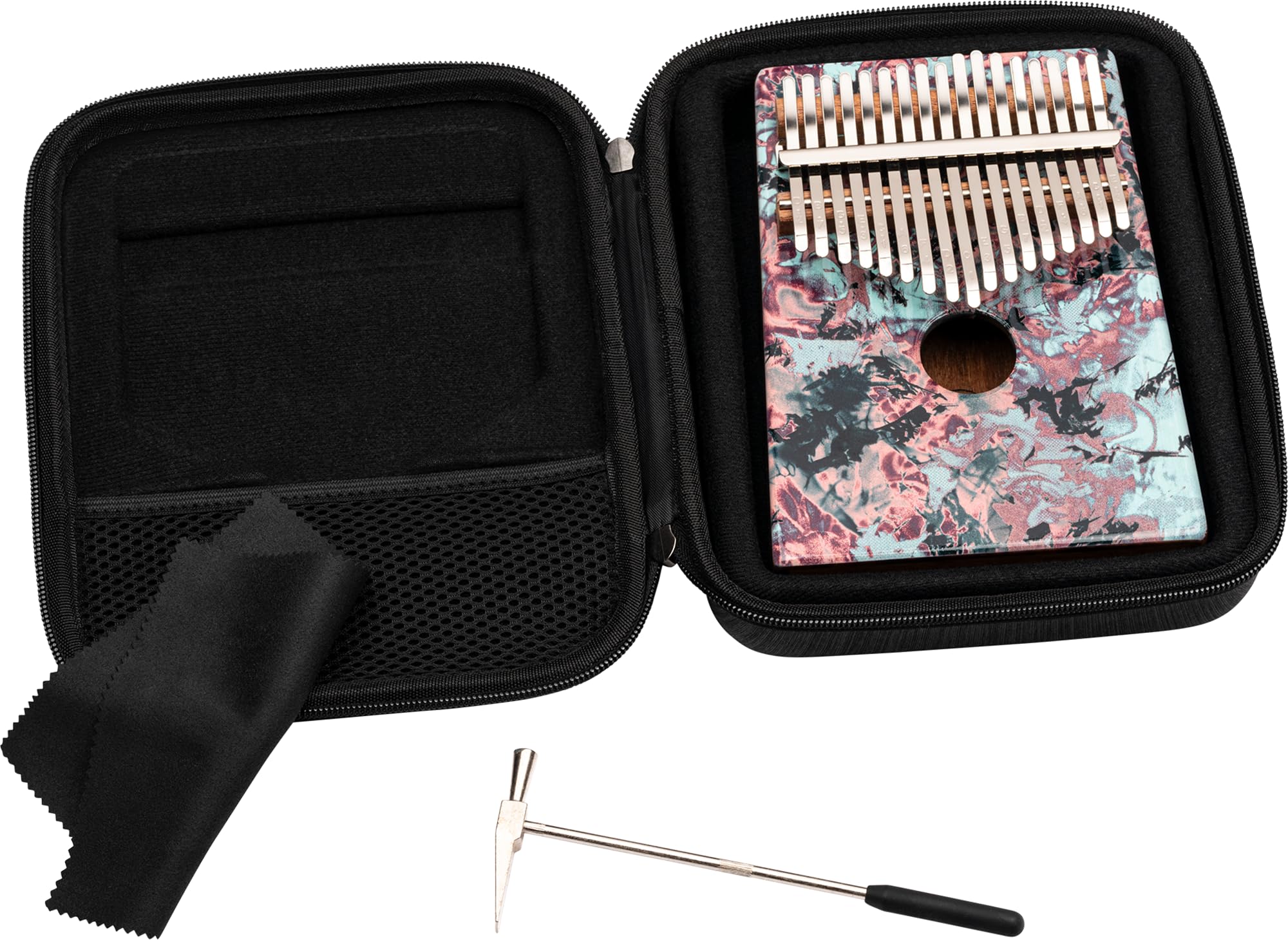 Meinl Piano de pulgar Kalimba de percusión, 17 teclas, incluye martillo de afinación y funda, para meditación, ASMR, terapia de sonido y yoga, 2 años de garantía (KA17CR)