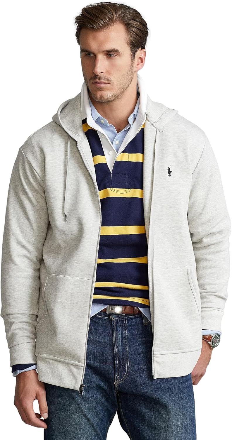 POLO RALPH LAUREN Big&Tall Double Kint Full Zip-Front Hoody Sweatshirt - Image 2