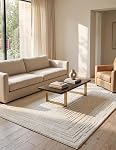 LaDole Rugs 5x7 ft Moderne Premium Area Rug.Sommaire Tapis pour Chambre, Salon, Cuisine, Home Office, Intérieur Décor.Off Blanc Ivoire