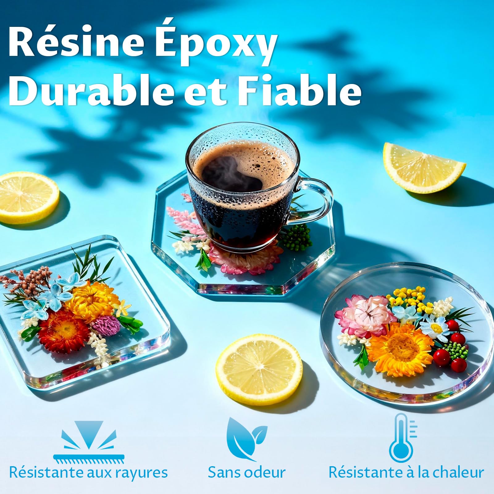 Let’S Resin Résine Époxy 3 kg, Kit Résine et Durcisseur Transparent sans Bulles 2:1, Idéal pour la Création de Bijoux, l’Art DIY, Les Moulages et Les Travaux Manuels